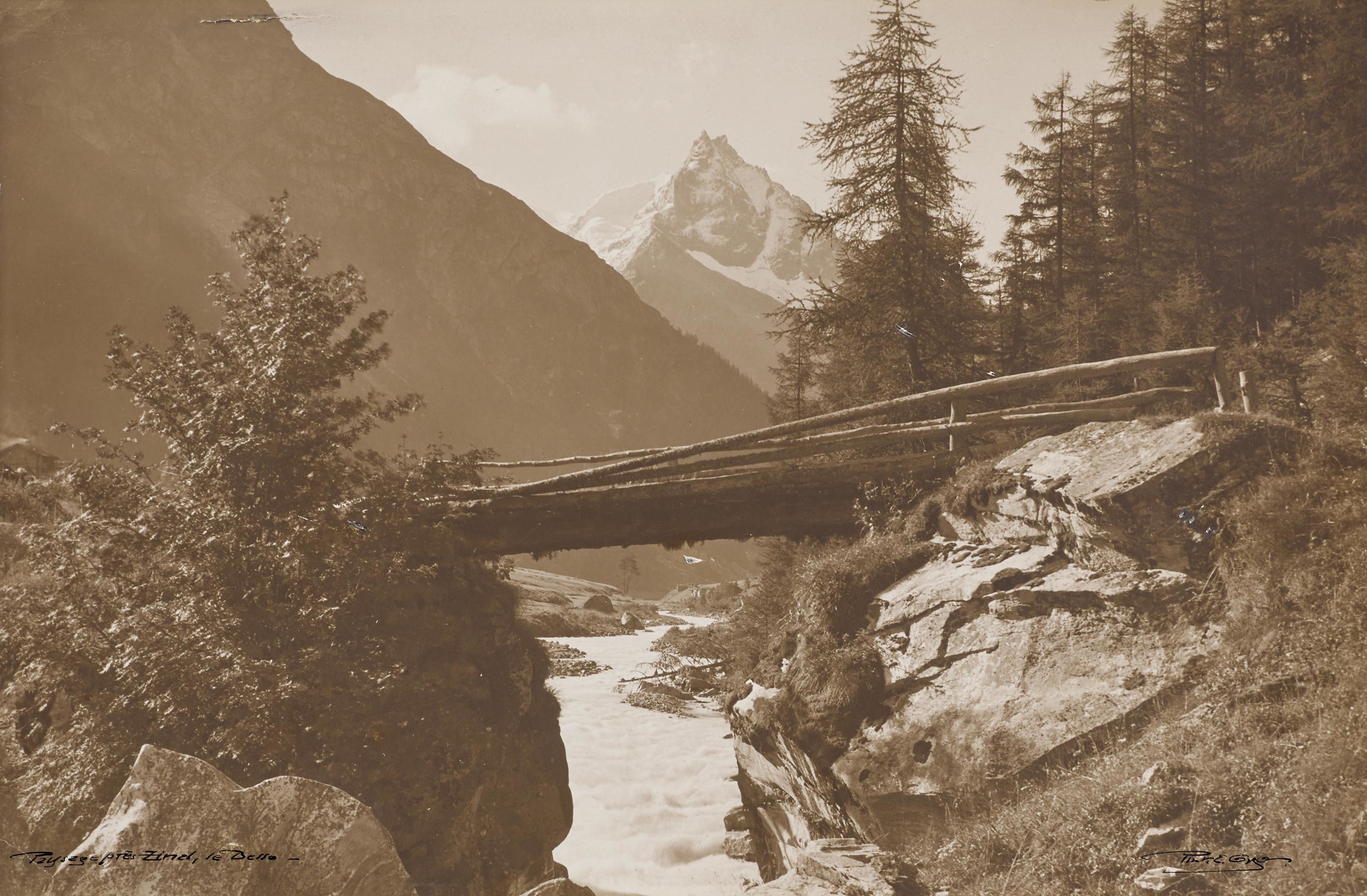 Artwork by Emanuel Gyger, Paysage près Zinal, le Besso, Made of Tinted gelatin silver print