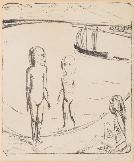 Heckel Erich Kinder Children (1919) Compare similar artworks MutualArt.