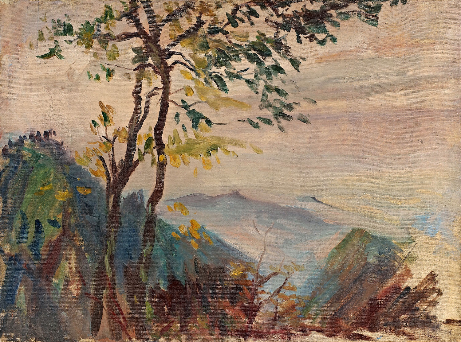 Artwork by Qin Xuanfu, SCENERY OF MOUNT EMEI, Made of oil on canvas