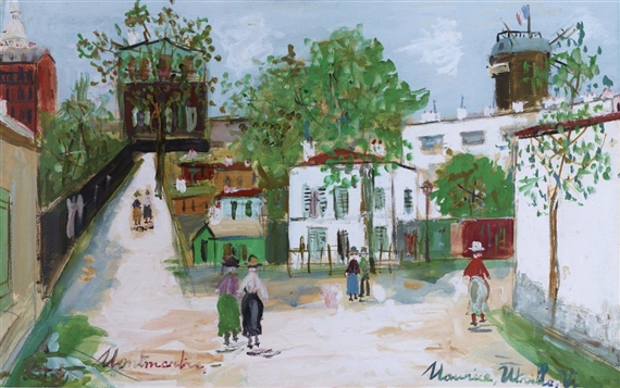 MONTMARTRE by Maurice Utrillo, circa 1950