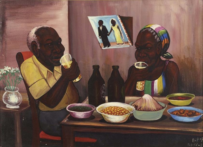 Couple a table by Moké, 1981