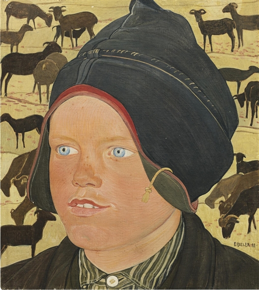 Le Gosse aux Moutons by Ernest Biéler, 1911