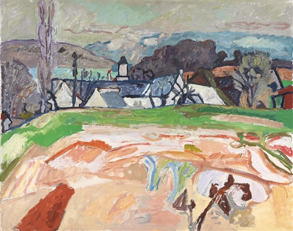 Kloster Fahr, Vorfrühling by Max Gubler, 1944