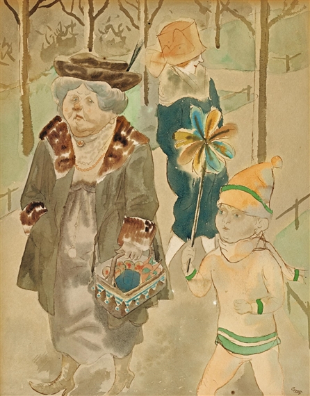 ROTE KREUZ TANTE (RED CROSS AUNT) by George Grosz, circa 1926