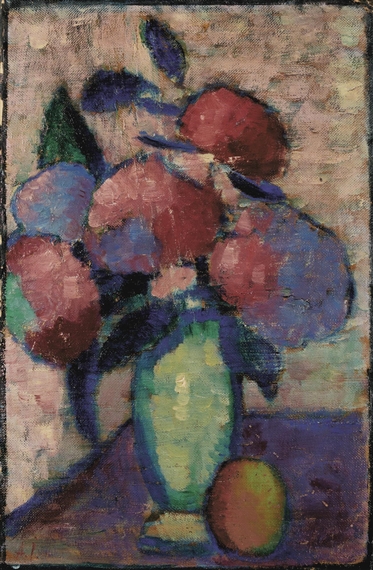 STILLLEBEN: BLUMEN IN GRÜNER VASE (STILL-LIFE: FLOWERS IN GREEN VASE) by Alexej von Jawlensky, circa 1930