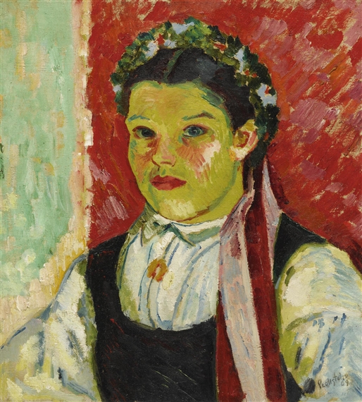 KURISCHE BRAUT I (CORONIAN BRIDE I) by Max Pechstein, 1909