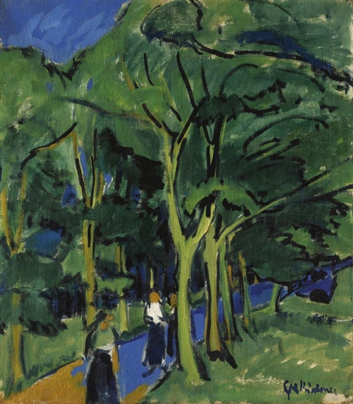 WALDSTRASSE (FOREST ROAD) by Ernst Ludwig Kirchner, 1910