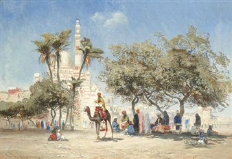 Shaded market - Godefroy de Hagemann