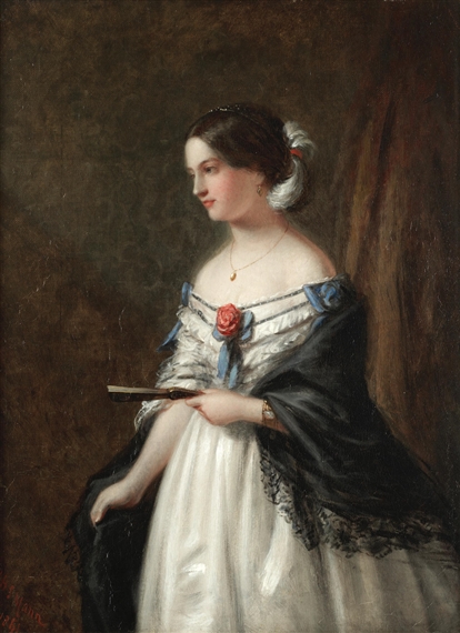 Ready for the ball by Joshua Hargrave Samms Mann, 1861