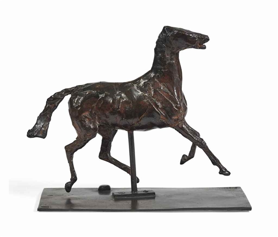 Cheval au trot, les pieds ne touchant pas le sol by Edgar Degas, circa 1879-1981