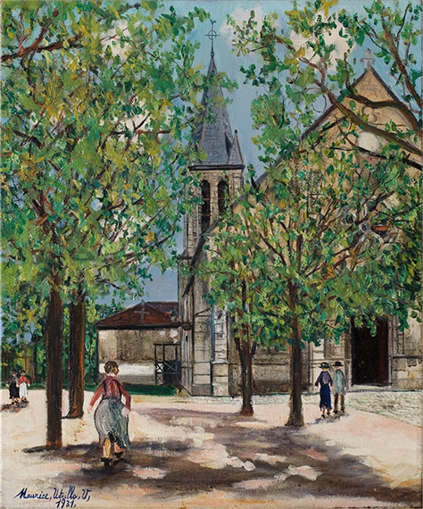 Eglise d'Antony - Eglise Saint-Saturnin à Antony (Seine) by Maurice Utrillo, 1931
