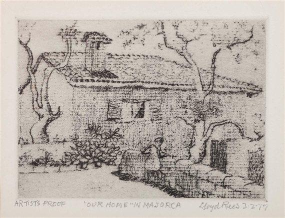 Our Home in Majorca by Lloyd Rees, 1977