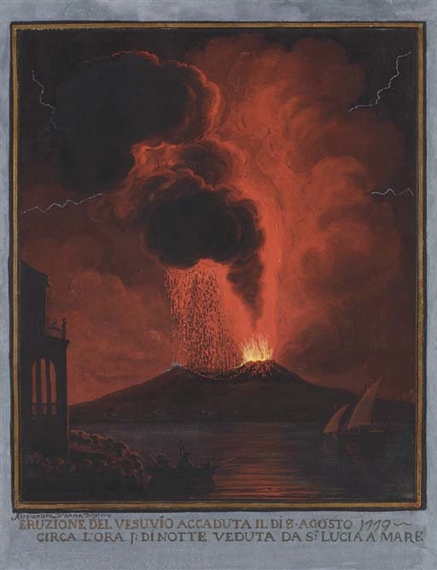 Alessandro D Anna L Eruption Du Vesuve Du 8 Aout 1779 Vue De Santa Lucia Mutualart