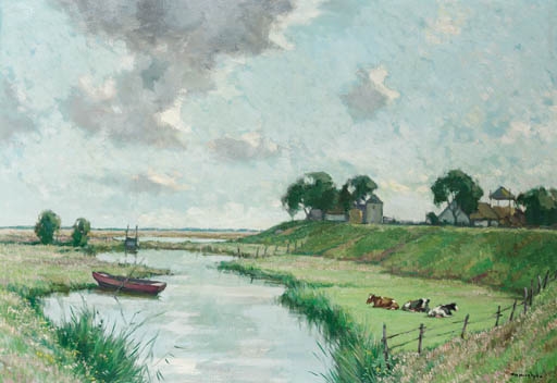 A view on the dyke of Eemdijk