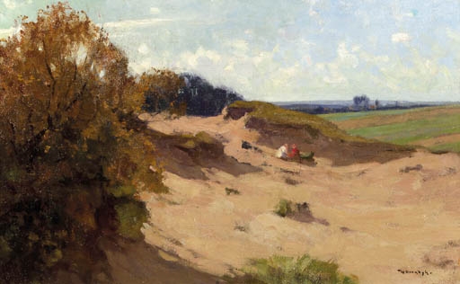 Children playing in the dunes near Blaricum
