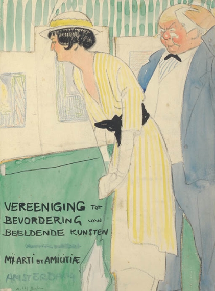Vereeniging tot/Bevordering van/Beeldende Kunsten/Mij Arti et Amicitiae/Amsterdam - a poster design