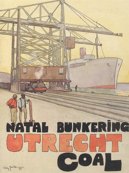 Natal Bunkering/Utrecht/Coal - a poster design by Willy Sluiter, 1914