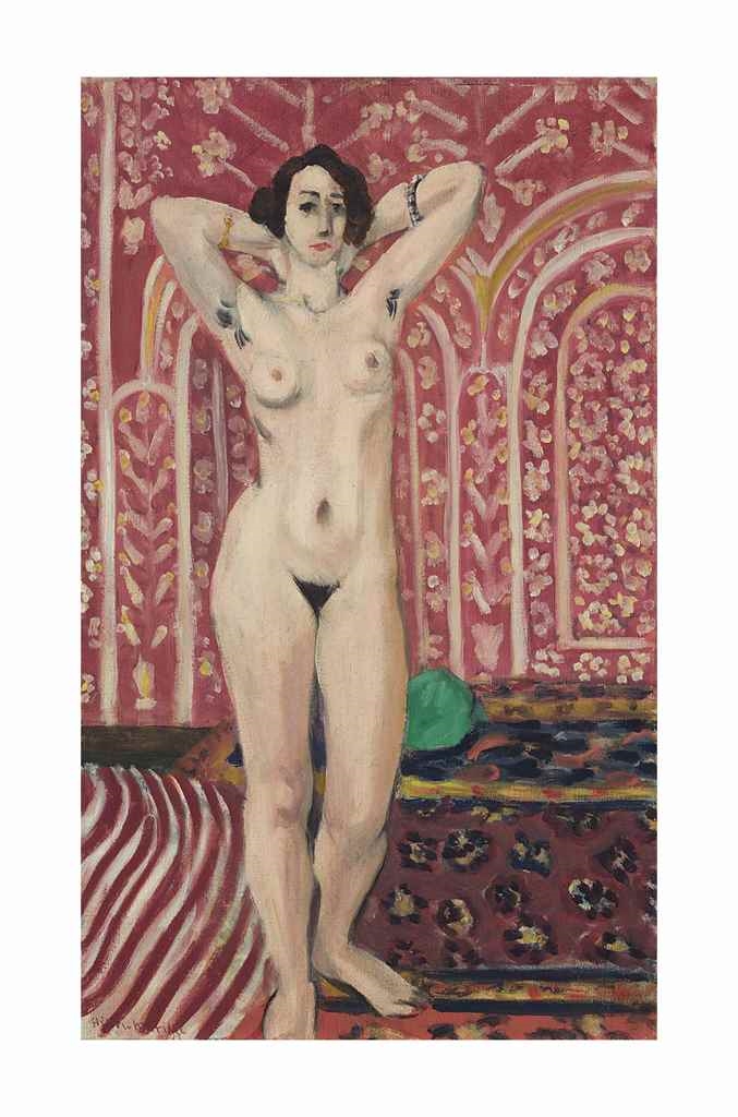 Nu sur fond rouge by Henri Matisse, 1922