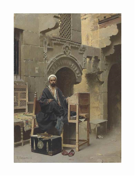 The scribe by Raphael von Ambros