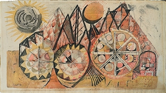 Avinash Chandra | Red city of churches (1959) | MutualArt