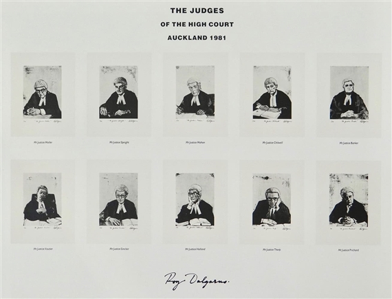 The Judges of the High Court, Auckland by Roy Dalgarno, 1981