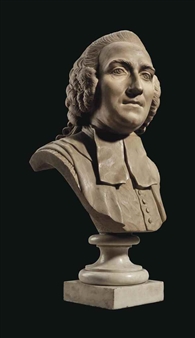 A MARBLE BUST A GENTLEMAN, POSSIBLY M. SORBET’S SON AS MAGISTRATE - Louis Philippe Mouchy