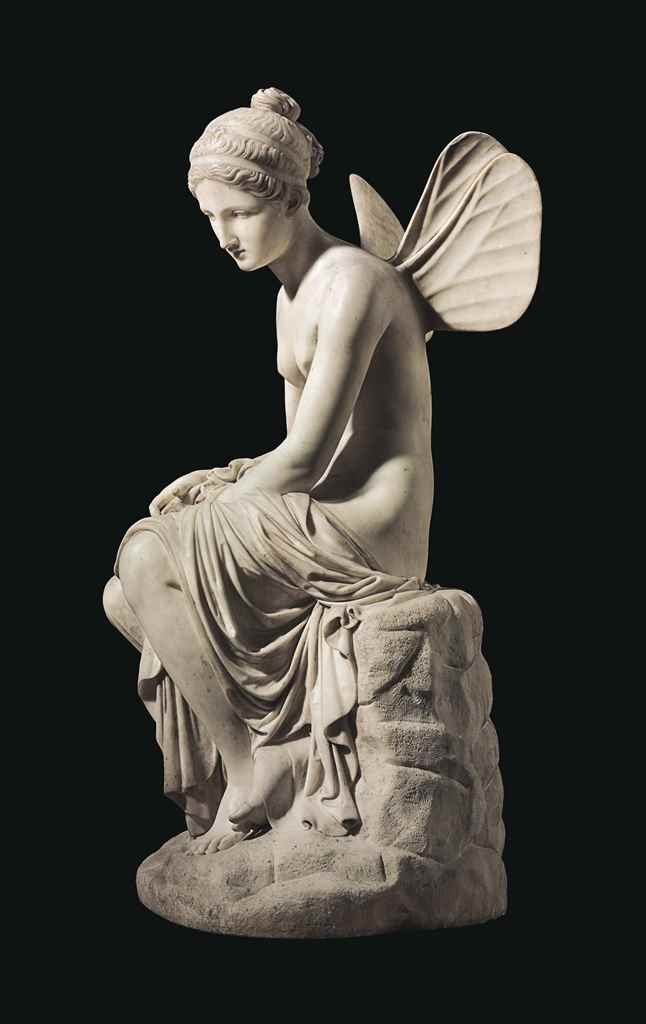 A MARBLE FIGURE OF PSYCHE ABANDONED by Pietro Tenerani