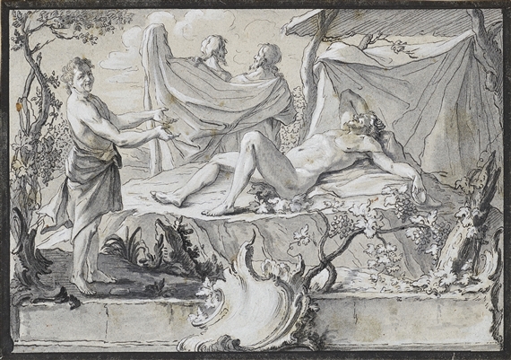 Die Trunkenheit Noahs by German School, 18th Century