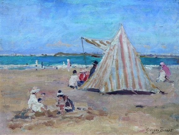SCÈNE DE PLAGE by Georges Jules Ernest Binet