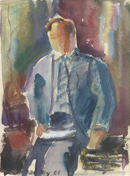 Ferdinand Stransky | Gentleman in a Blue Suit | MutualArt