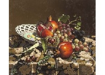 Artwork by Yumiko Suzuki, Pomegranate and Grape, Made of Oil on canvas