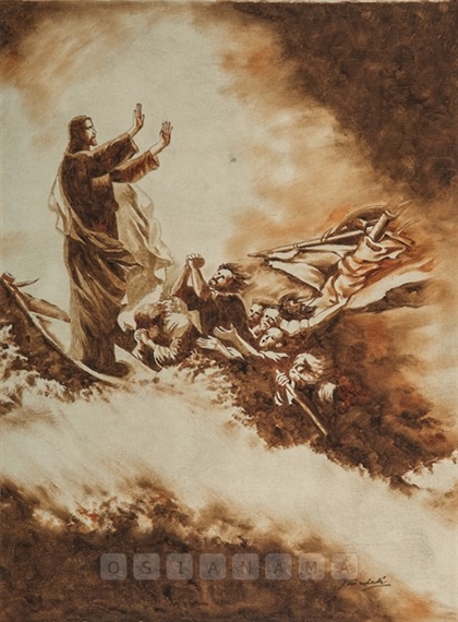 Calming the Storm on the Sea of Galilee by Antonio Xavier Trindade, Circa 1926