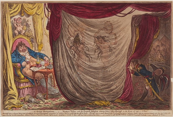 ci-devant Occupations - or - Madame Talian and the Empress Josephine dancing Naked before Barrass