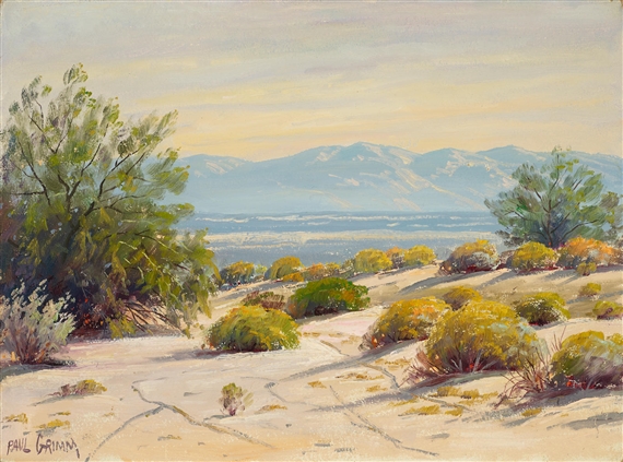 3 Works: Mountain Pattern, Sage and Distant San Jacinto by Paul Grimm, Circa 1938