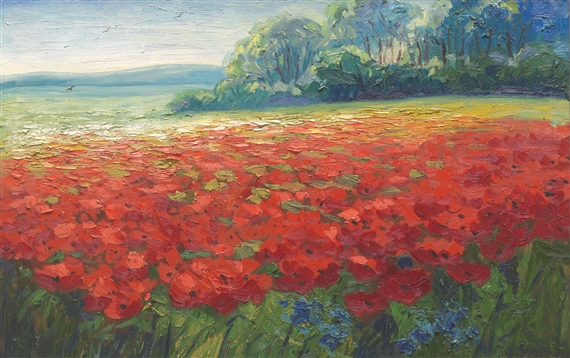 Morning Field of Poppies by Yuri Skorupsky, 2012