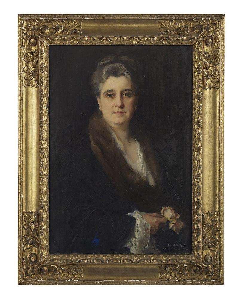 Portrait Of Winnie Melville, Mrs, 1920 Canvas Print