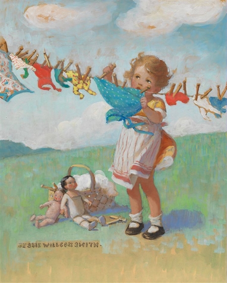 Dollie's Day - Laundry Day by Jessie Willcox Smith, circa 1932