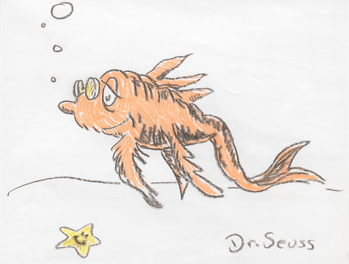 Dr Seuss Fish Outline