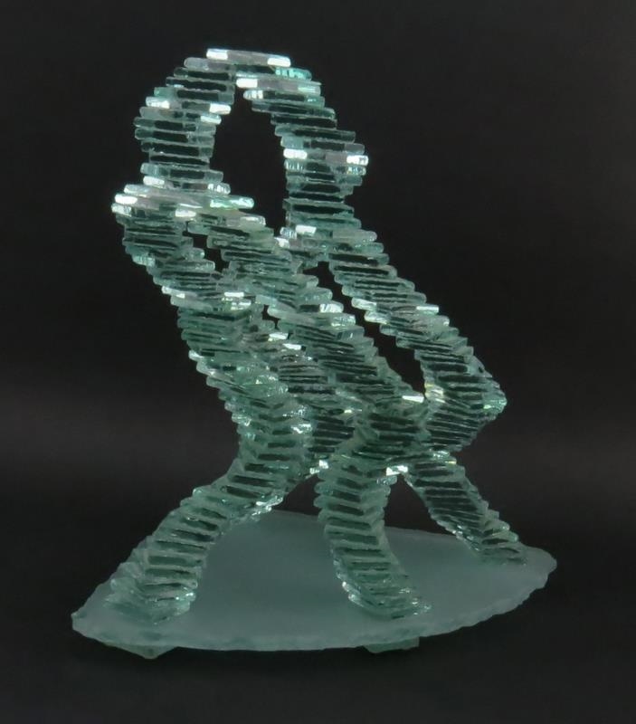 David Litt Art Deco Glass Sculpture MutualArt