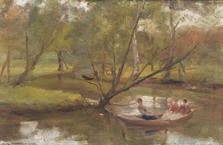 Artwork by Ludovico Cremonini, On the River, Made of Oil on canvas