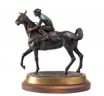 model of horse and jockey - Brian Engris