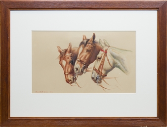 STUDY OF THREE HORSES - Maude Marshall
