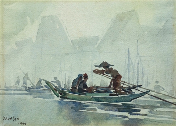 Harbour Scene by Yong Mun Sen, 1948