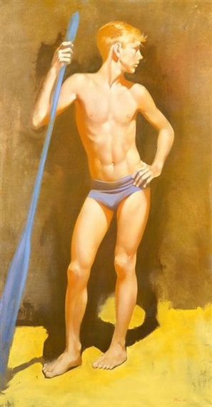 Boy with Oar by Robert R. Bliss