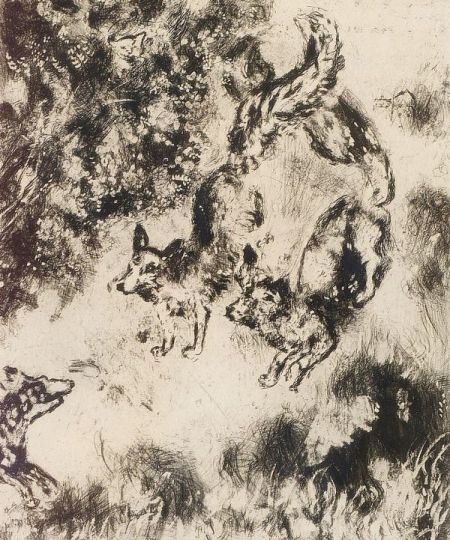 Le Renard Ayant la Queue Coupée by Marc Chagall, 1952