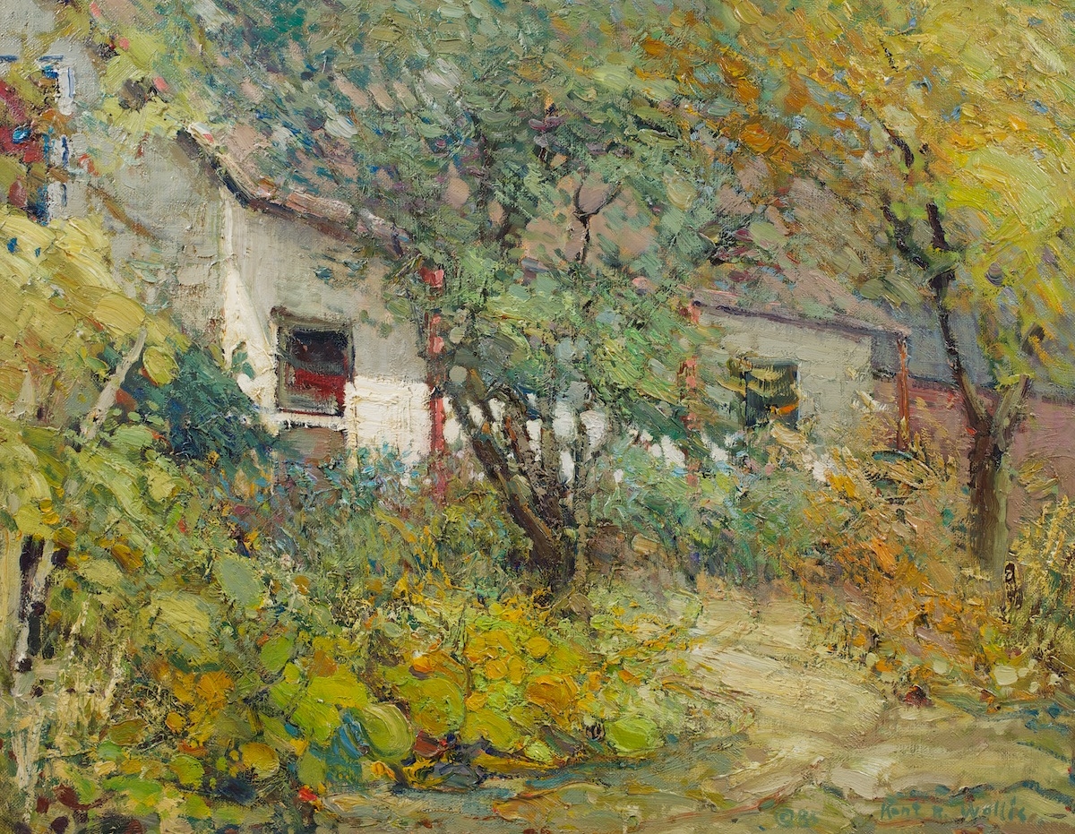 Kent Wallis A White Cottage II (1985) MutualArt