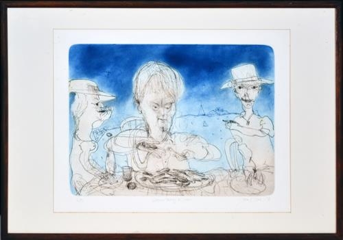 Seamus Heaney and Oysters by John Olsen, 1994