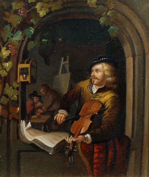 Gerrit Dou | The Violin Player | MutualArt