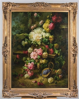Dutch Style Floral Still Life - C. Raffaello