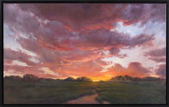Brilliant sunset over a marsh - Jan Elaine Keefer